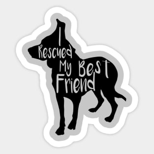 Rescue Dog Best Friend Sticker